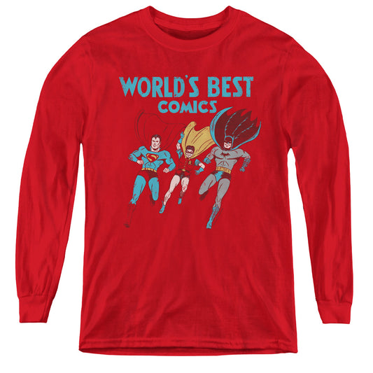 JUSTICE LEAGUE OF AMERICA : WORLD'S BEST L\S YOUTH RED XL