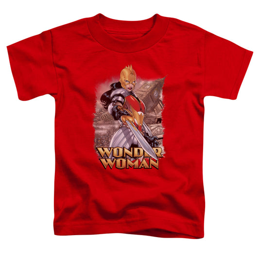 JUSTICE LEAGUE OF AMERICA : WONDER WOMAN S\S TODDLER TEE Red LG (4T)