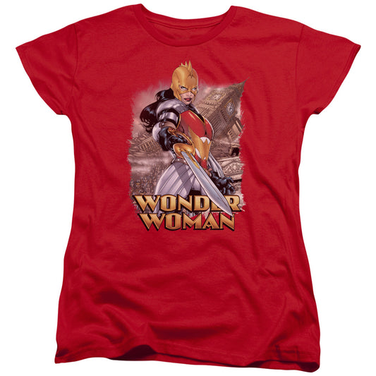 JUSTICE LEAGUE OF AMERICA : WONDER WOMAN S\S WOMENS TEE Red 2X