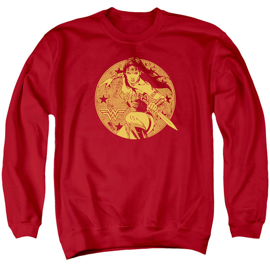 JUSTICE LEAGUE OF AMERICA : YOUNG WONDER ADULT CREW SWEAT RED 2X