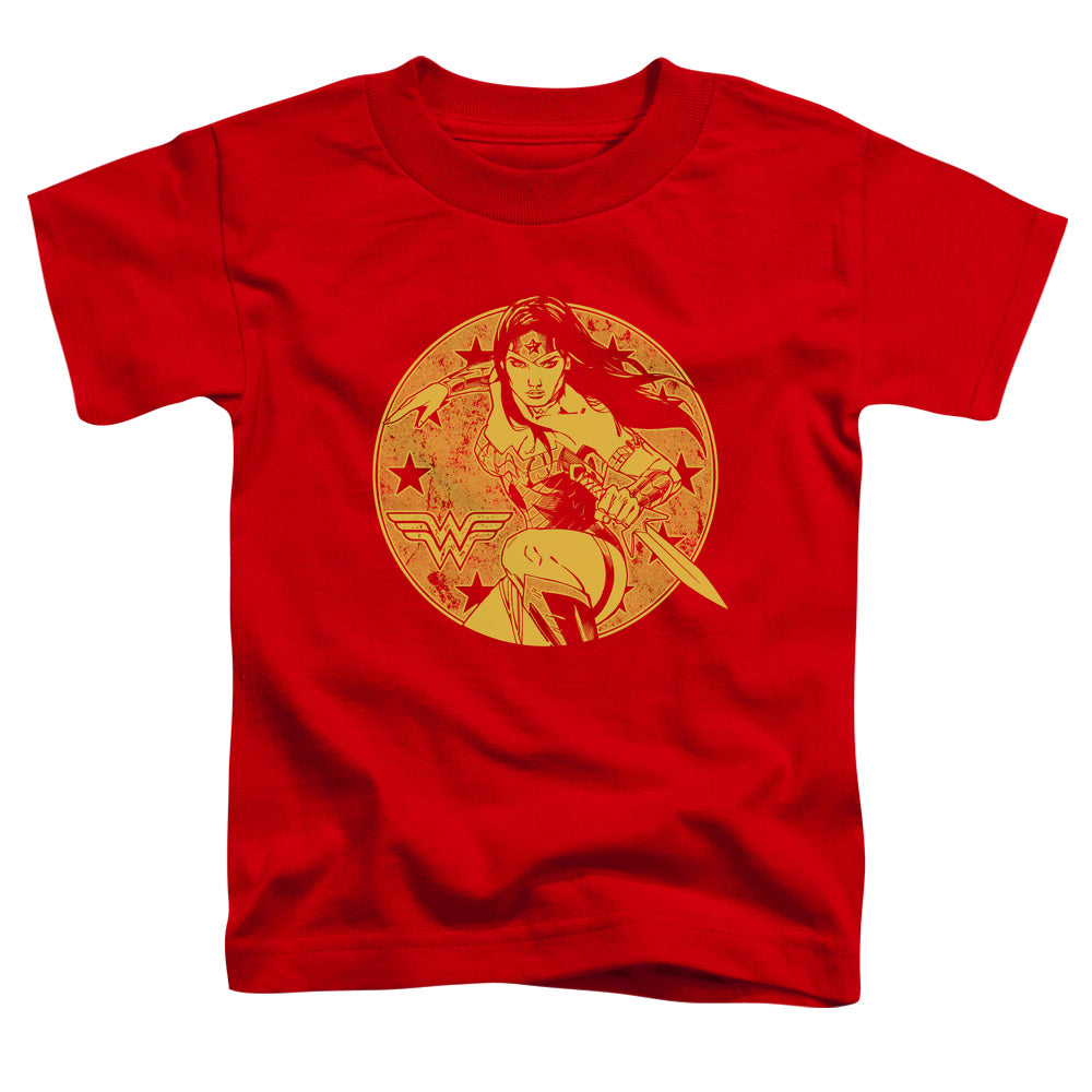 JUSTICE LEAGUE OF AMERICA : YOUNG WONDER S\S TODDLER TEE Red LG (4T)