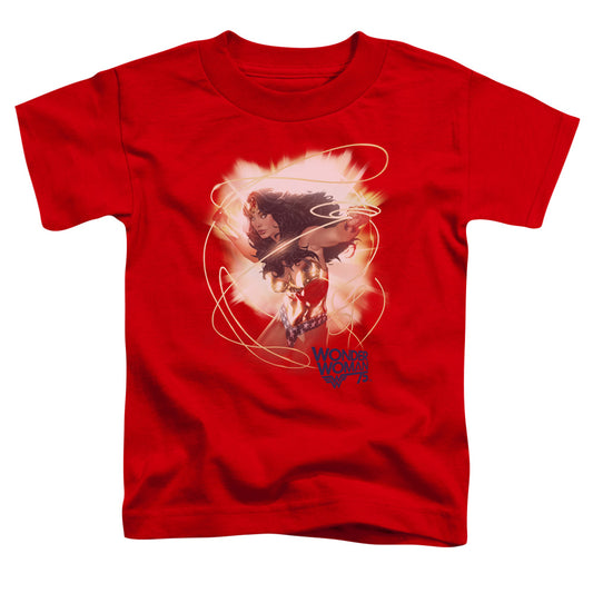 WONDER WOMAN : 75TH BURST S\S TODDLER TEE Red MD (3T)
