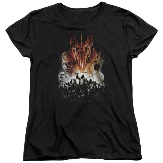 LORD OF THE RINGS : EVIL RISING S\S WOMENS TEE BLACK SM