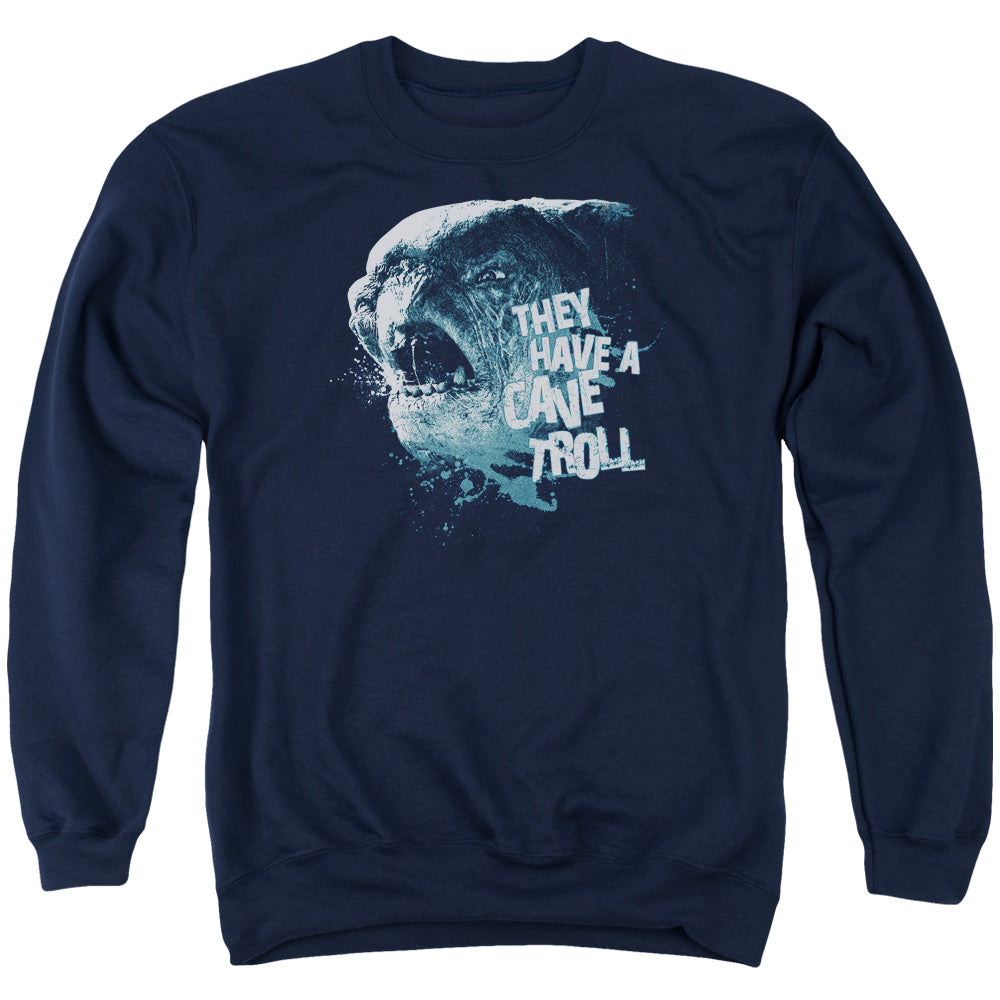 LORD OF THE RINGS : CAVE TROLL ADULT CREW NECK SWEATSHIRT NAVY 2X