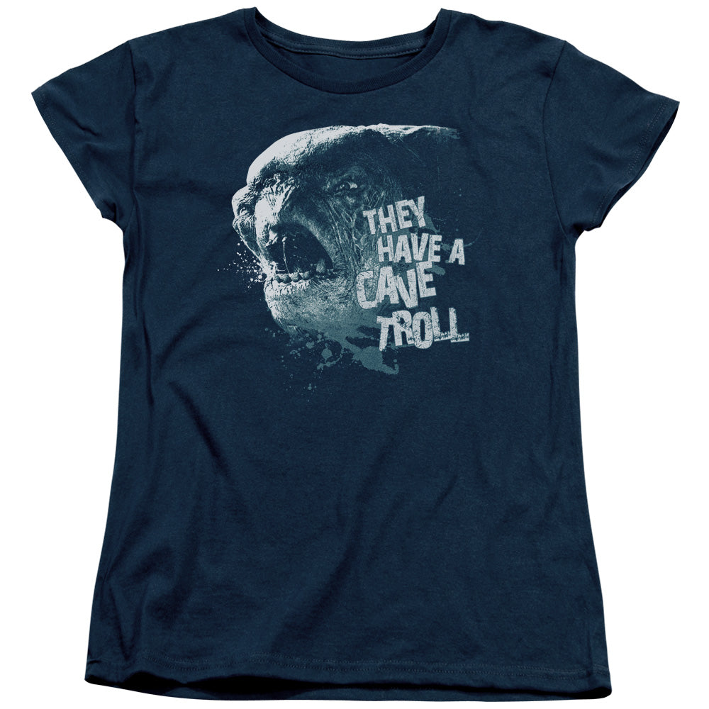 LORD OF THE RINGS : CAVE TROLL S\S WOMENS TEE NAVY 2X