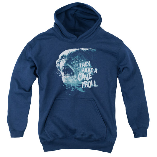 LORD OF THE RINGS : CAVE TROLL YOUTH PULL OVER HOODIE NAVY LG