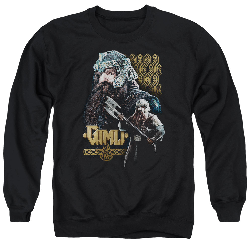 LORD OF THE RINGS : GIMLI ADULT CREW NECK SWEATSHIRT BLACK SM