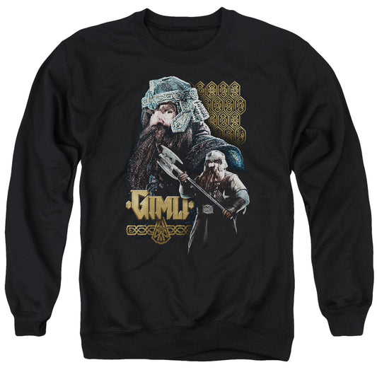 LORD OF THE RINGS : GIMLI ADULT CREW NECK SWEATSHIRT BLACK 3X