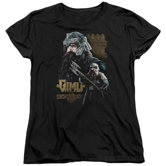 LORD OF THE RINGS : GIMLI S\S WOMENS TEE BLACK MD