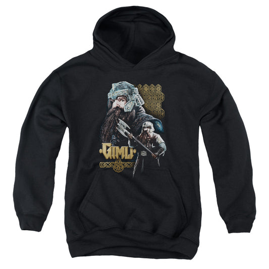 LORD OF THE RINGS : GIMLI YOUTH PULL OVER HOODIE BLACK LG