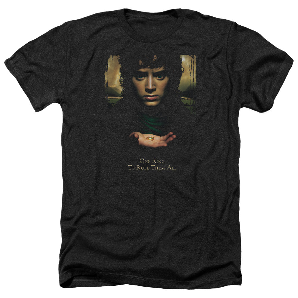 LORD OF THE RINGS : FRODO ONE RING ADULT HEATHER BLACK 2X