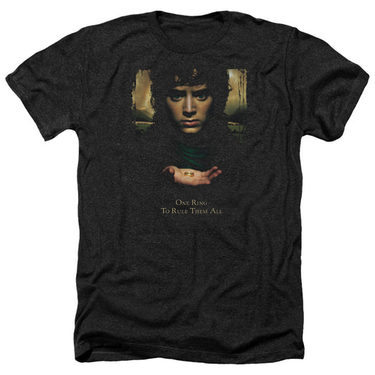 LORD OF THE RINGS : FRODO ONE RING ADULT HEATHER BLACK XL