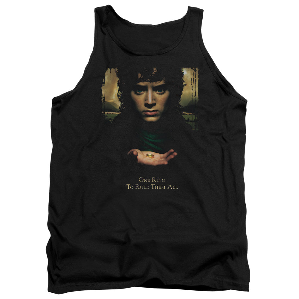 LORD OF THE RINGS : FRODO ONE RING ADULT TANK BLACK 2X