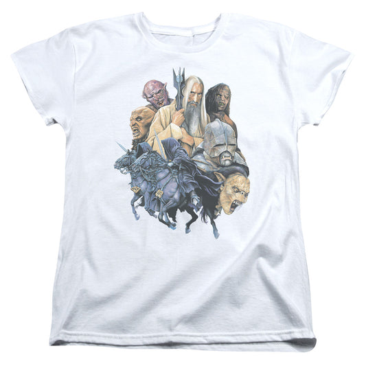 LORD OF THE RINGS : COLLAGE OF EVIL S\S WOMENS TEE WHITE 2X