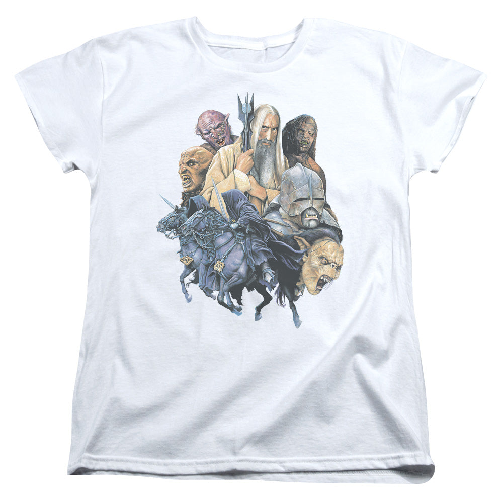 LORD OF THE RINGS : COLLAGE OF EVIL S\S WOMENS TEE WHITE XL