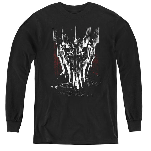 LORD OF THE RINGS : BIG SAURON HEAD L\S YOUTH BLACK XL