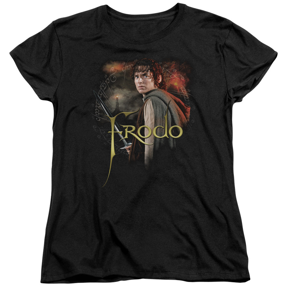 LORD OF THE RINGS : FRODO S\S WOMENS TEE BLACK MD