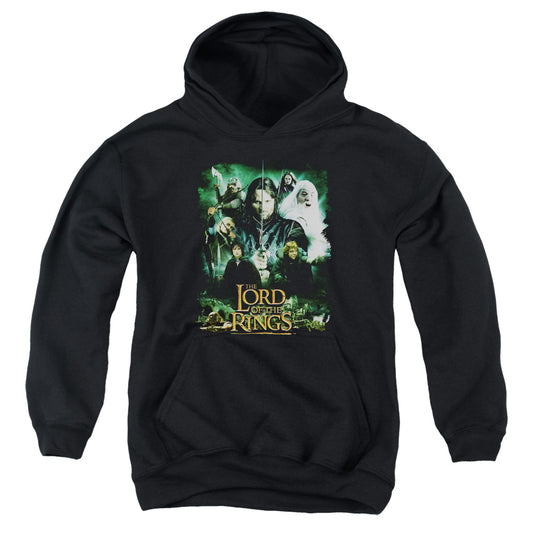 LORD OF THE RINGS : HERO GROUP YOUTH PULL OVER HOODIE Black LG