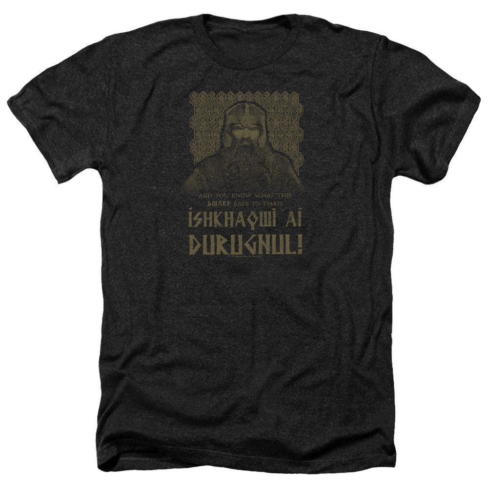 LORD OF THE RINGS : ISHKHAQWI DURUGNUL ADULT HEATHER Black 2X