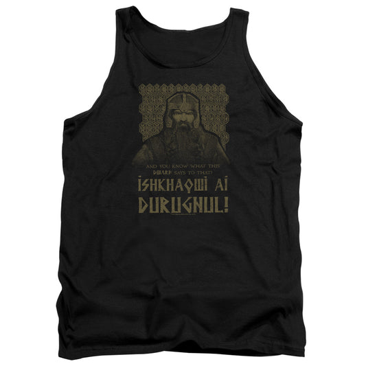 LORD OF THE RINGS : ISHKHAQWI DURUGNUL ADULT TANK Black 2X