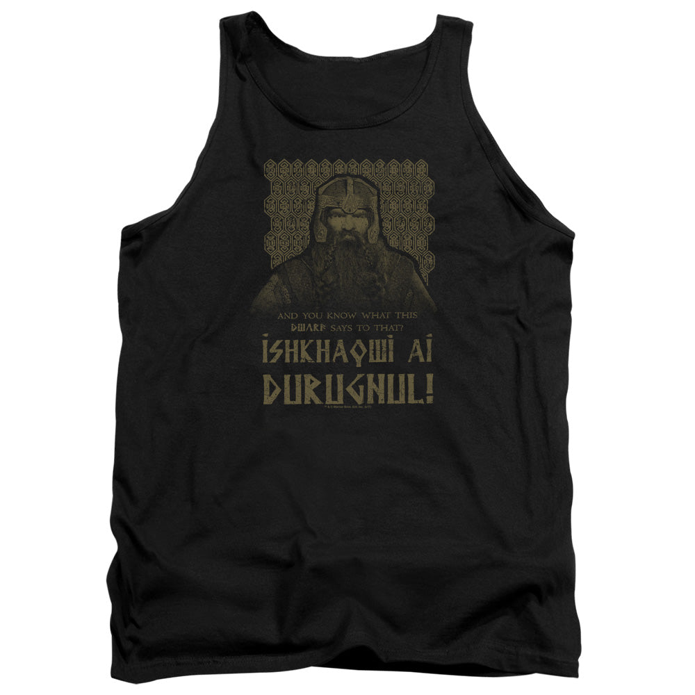 LORD OF THE RINGS : ISHKHAQWI DURUGNUL ADULT TANK Black MD