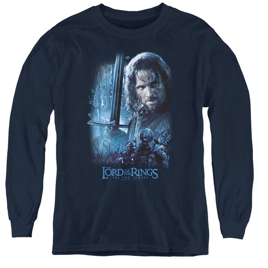 LORD OF THE RINGS : KING IN THE MAKING L\S YOUTH NAVY XL