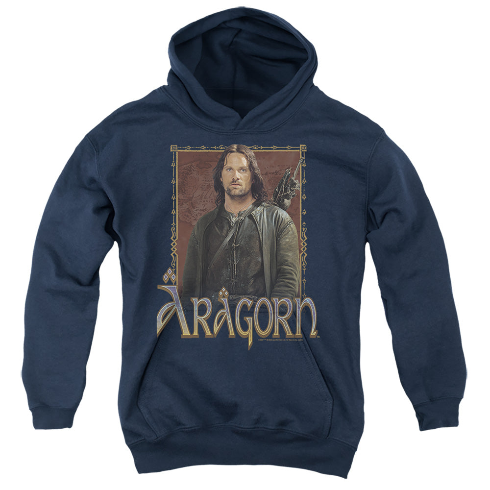 LORD OF THE RINGS : ARAGORN YOUTH PULL OVER HOODIE Navy LG