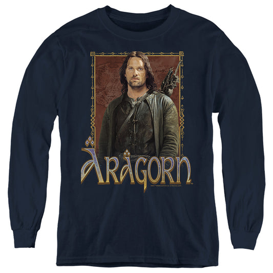 LORD OF THE RINGS : ARAGORN L\S YOUTH Navy LG