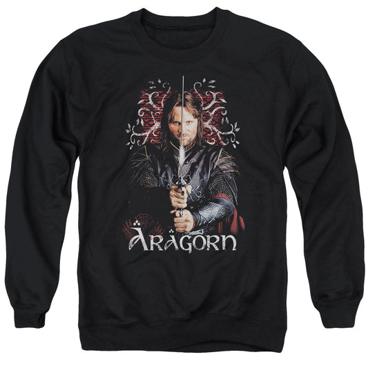 LORD OF THE RINGS : ARAGORN ADULT CREW NECK SWEATSHIRT BLACK 2X