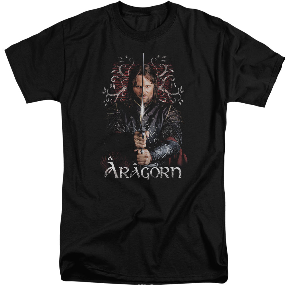 LORD OF THE RINGS : ARAGORN S\S ADULT TALL BLACK 2X