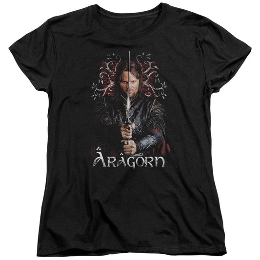 LORD OF THE RINGS : ARAGORN S\S WOMENS TEE BLACK 2X