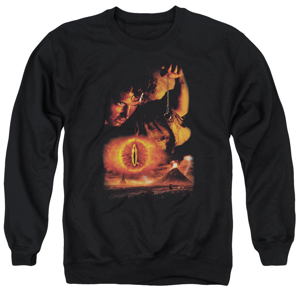 LORD OF THE RINGS : DESTROY THE RING ADULT CREW NECK SWEATSHIRT BLACK 2X