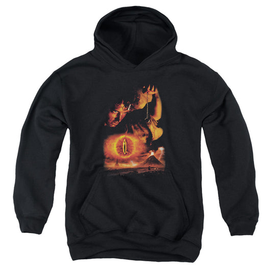 LORD OF THE RINGS : DESTROY THE RING YOUTH PULL OVER HOODIE BLACK LG