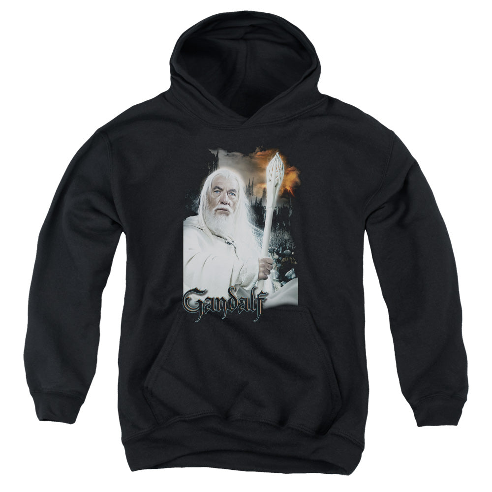 LORD OF THE RINGS : GANDALF YOUTH PULL OVER HOODIE BLACK LG