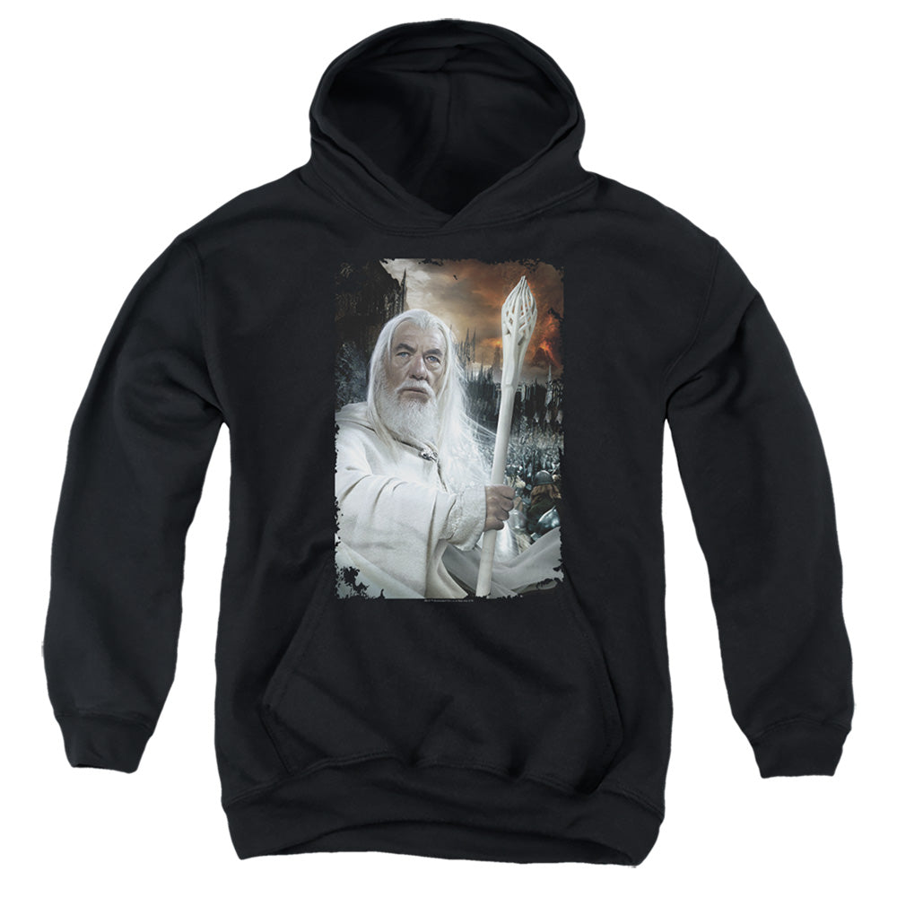 LORD OF THE RINGS : GANDALF THE WHITE YOUTH PULL OVER HOODIE Black LG