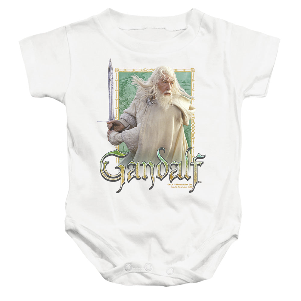 LORD OF THE RINGS : GANDALF INFANT SNAPSUIT White LG (18 Mo)