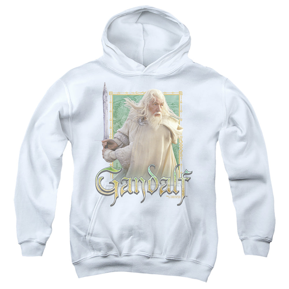 LORD OF THE RINGS : GANDALF YOUTH PULL OVER HOODIE White LG