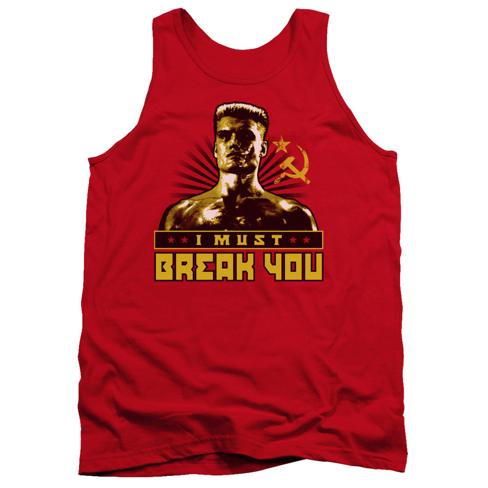 ROCKY IV : I MUST BREAK YOU ADULT TANK RED 2X