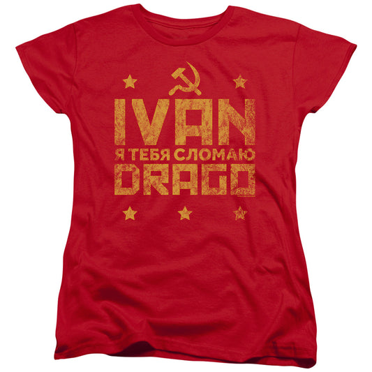 ROCKY IV : DRAGO BREAK WOMENS SHORT SLEEVE Red 2X