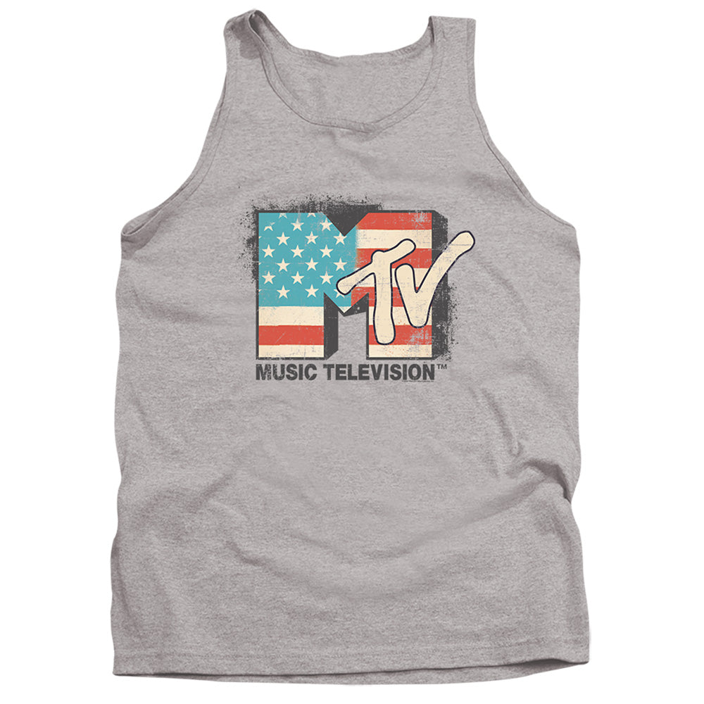 MTV : AMERICAN LOGO ADULT TANK Athletic Heather 2X