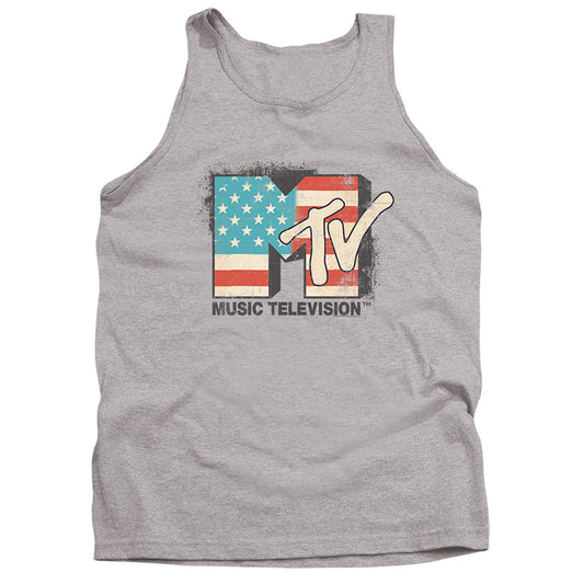 MTV : AMERICAN LOGO ADULT TANK Athletic Heather SM