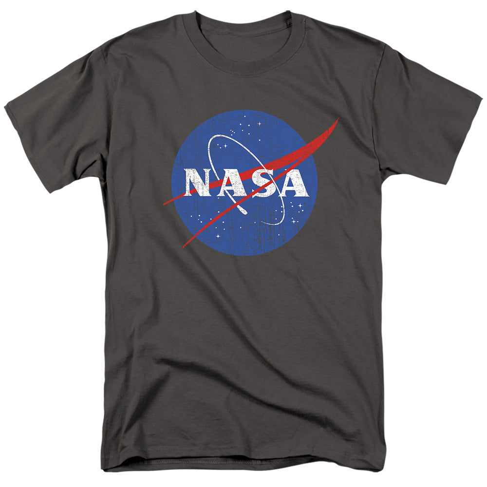 NASA : MEATBALL LOGO DISTRESSED S\S ADULT 18\1 Charcoal 2X