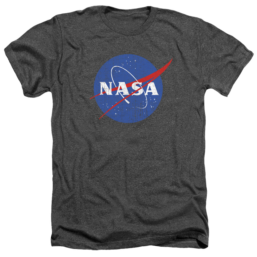 NASA : MEATBALL LOGO DISTRESSED ADULT HEATHER Charcoal 2X