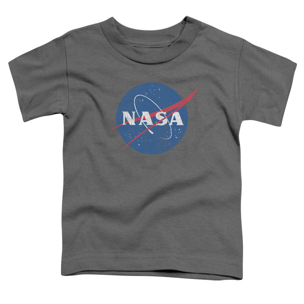 NASA : MEATBALL LOGO DISTRESSED S\S TODDLER TEE Charcoal LG (4T)