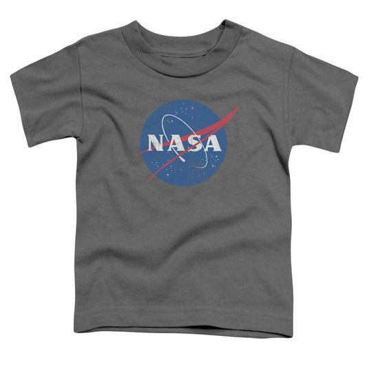 NASA : MEATBALL LOGO DISTRESSED S\S TODDLER TEE Charcoal SM (2T)