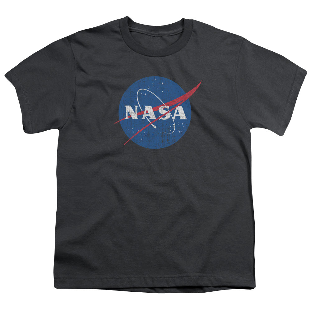 NASA : MEATBALL LOGO DISTRESSED S\S YOUTH 18\1 Charcoal LG