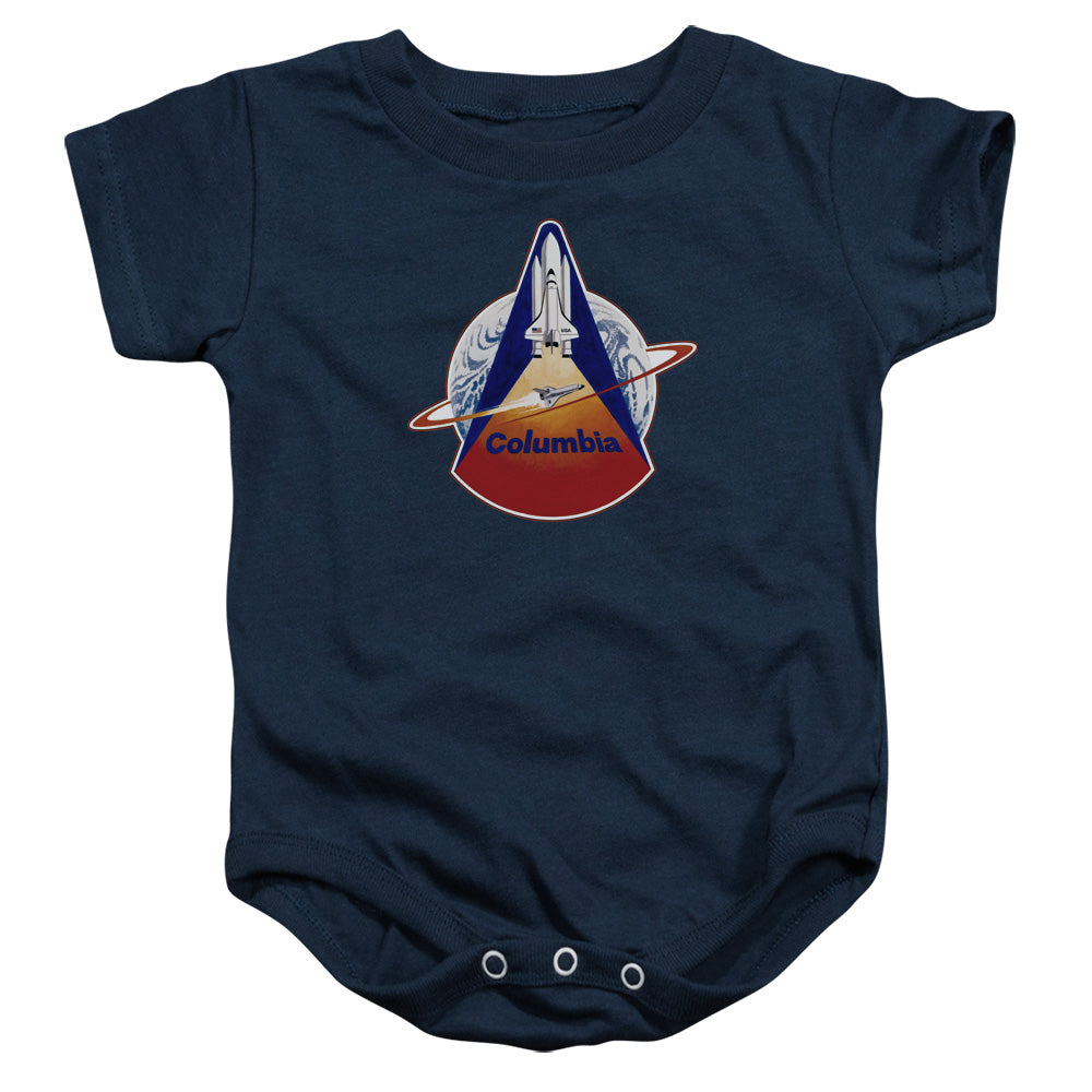 NASA : STS 1 MISSION PATCH INFANT SNAPSUIT Navy LG (18 Mo)