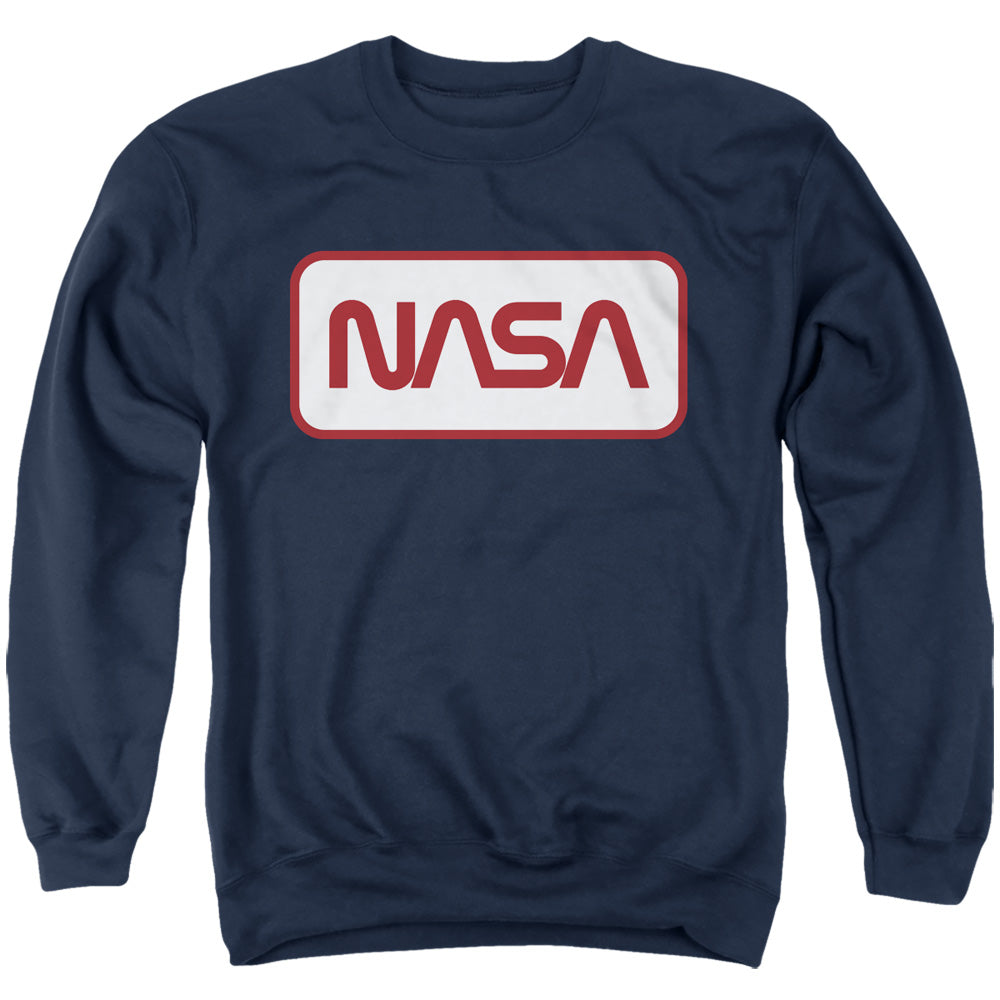 NASA : RECTANGULAR LOGO ADULT CREW SWEAT Navy 2X