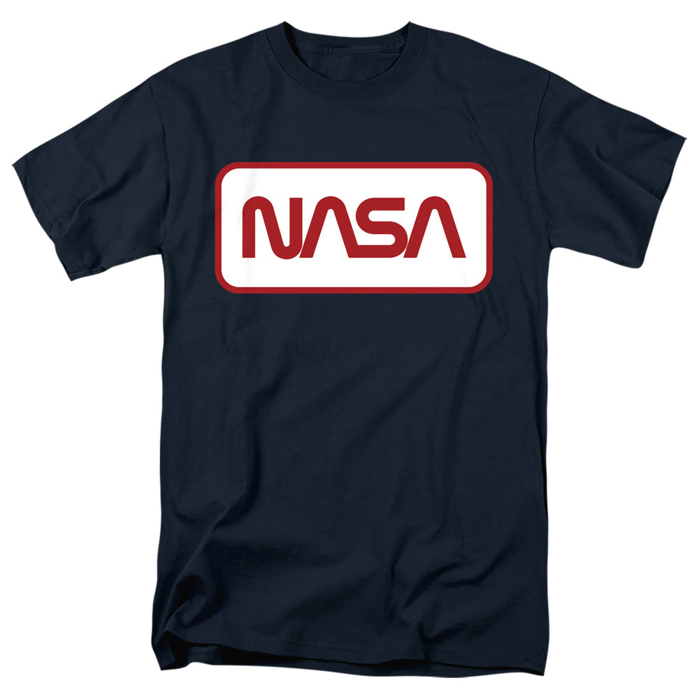 NASA : RECTANGULAR LOGO S\S ADULT 18\1 Navy SM