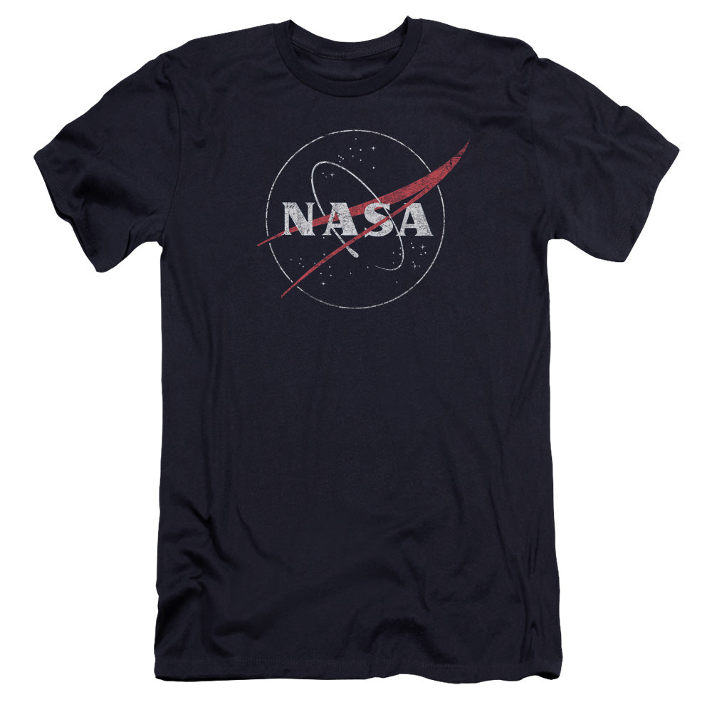 NASA : DISTRESSED LOGO PREMIUM CANVAS ADULT SLIM FIT 30\1 Navy LG